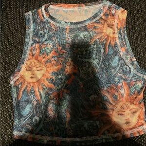 Shein cropped mesh top, really comfortable, worn once